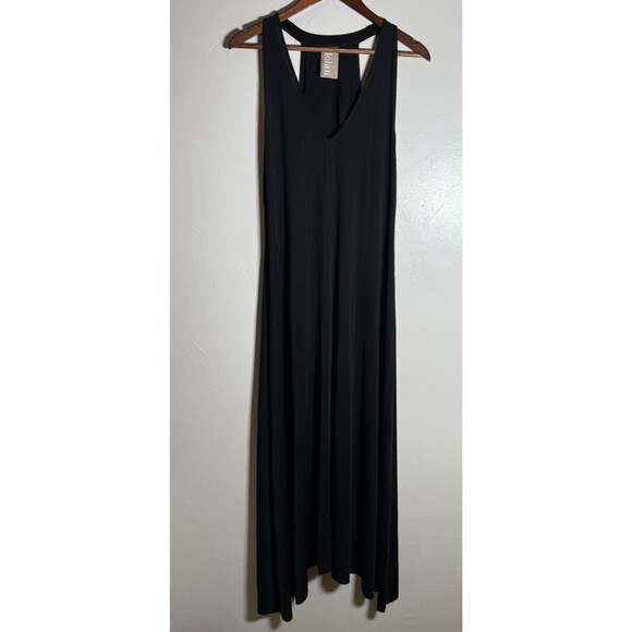 Dolan Black Maxi Dress Slinky Swing Size Large LBD - Picture 1 of 13